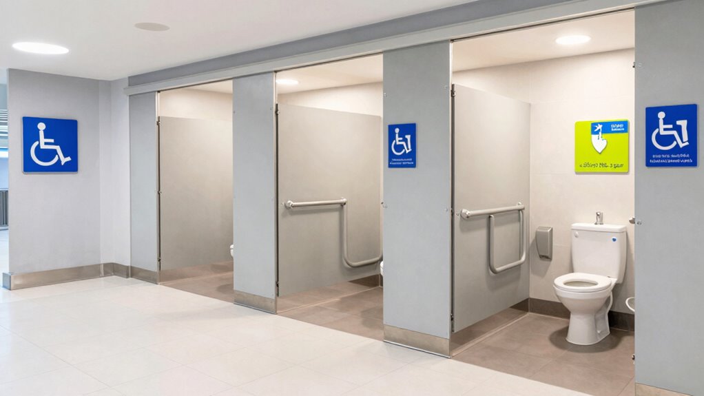 accessible airport bathroom features