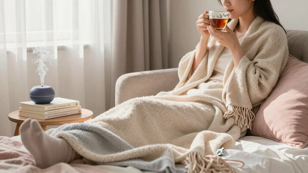 calm cozy recovery space