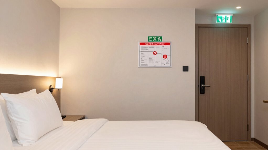 check exits and escape routes