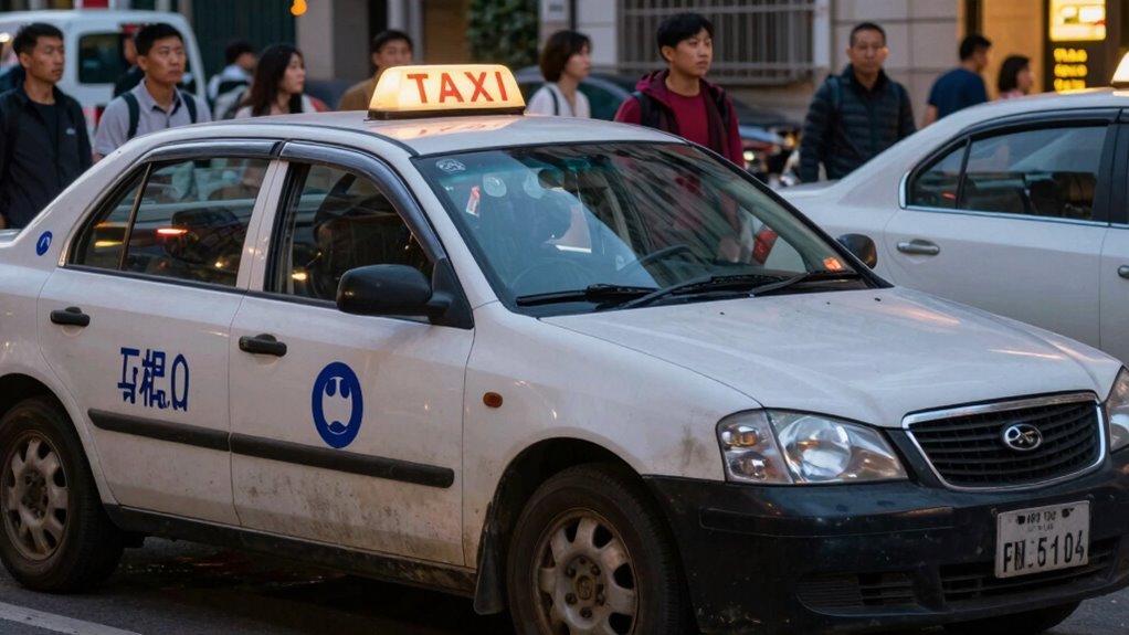 check taxi signage authenticity