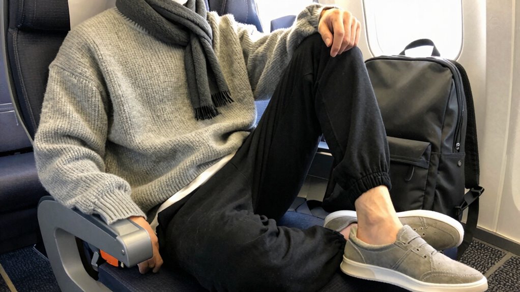 comfortable layered travel clothing