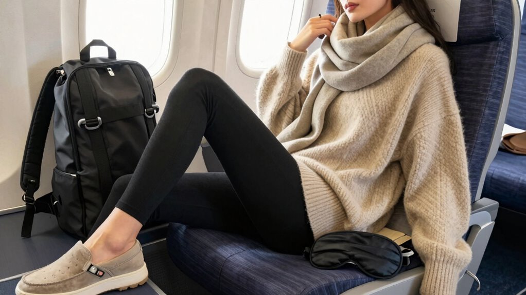 comfortable layered travel clothing