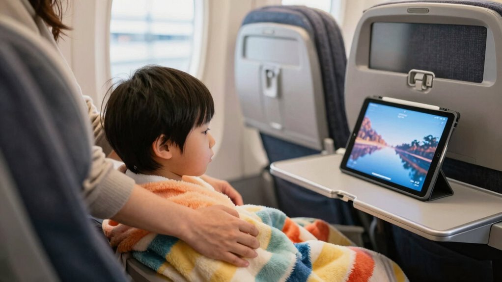 create calming post flight routines