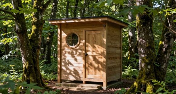 eco friendly forest bathroom etiquette