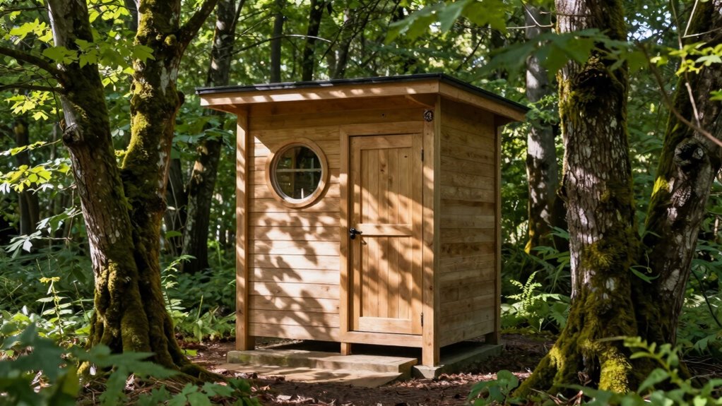 eco friendly forest bathroom etiquette