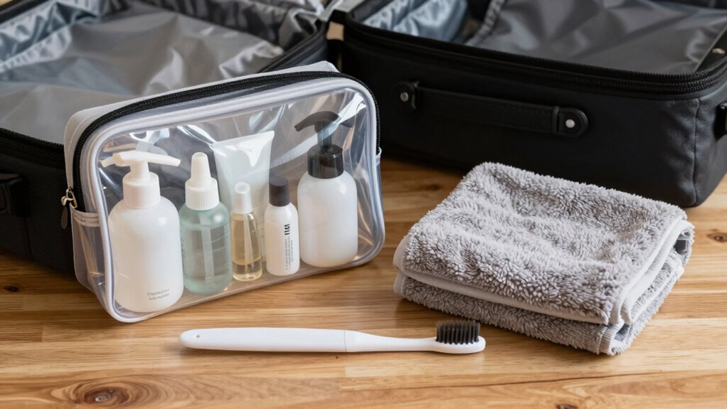 essential travel toiletries and items