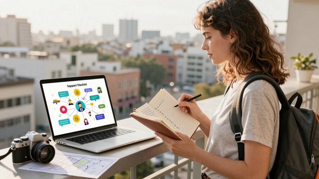 establish support before departure