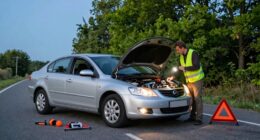 handle car breakdown safely