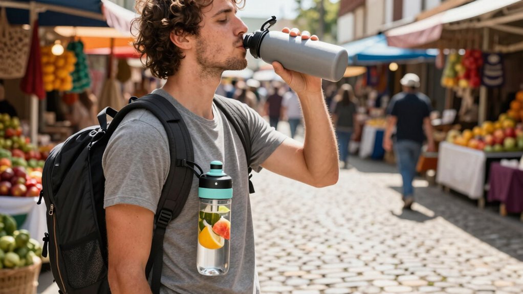 hydrate appropriately for travel