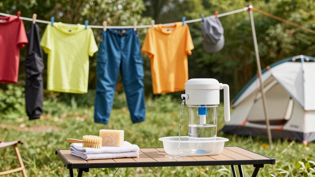 keep clothes clean hiking