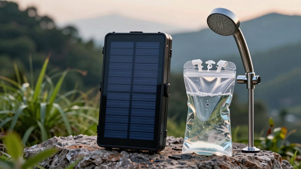 key portable shower features