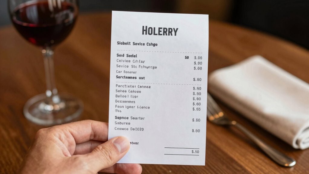 know tipping and charges