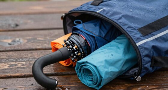 minimal rain gear pack