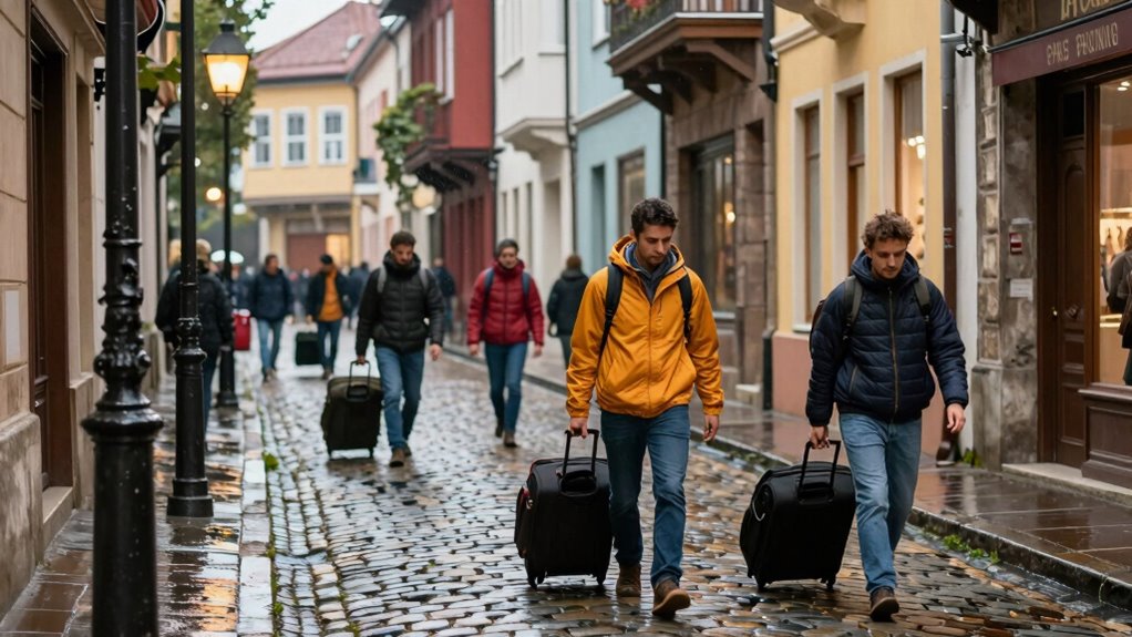 navigate uneven crowded streets