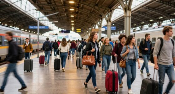 navigating crowded train stations