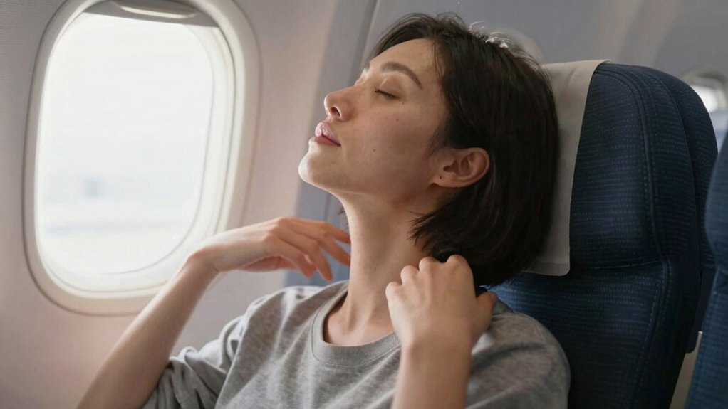 neck stretching before flying