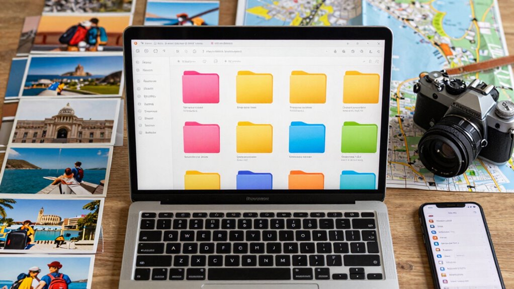 organize travel photos efficiently