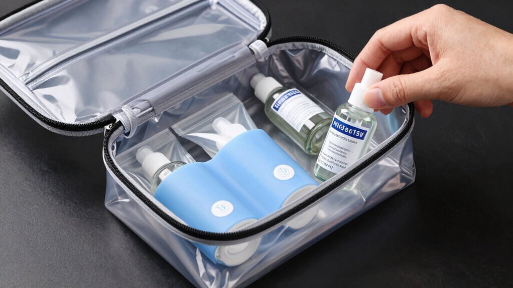 pack liquids in clear bag