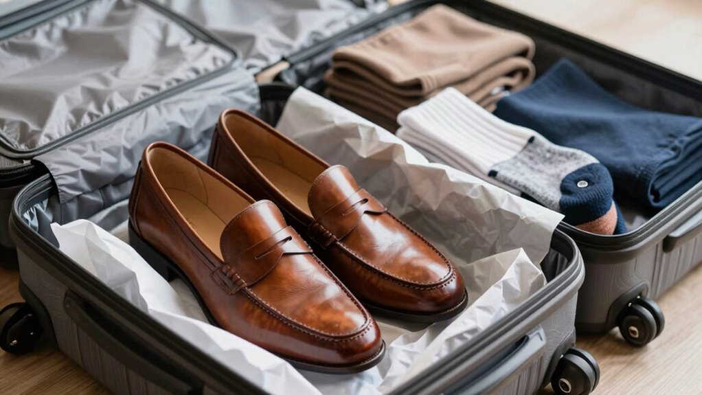 pack shoes neatly consistently