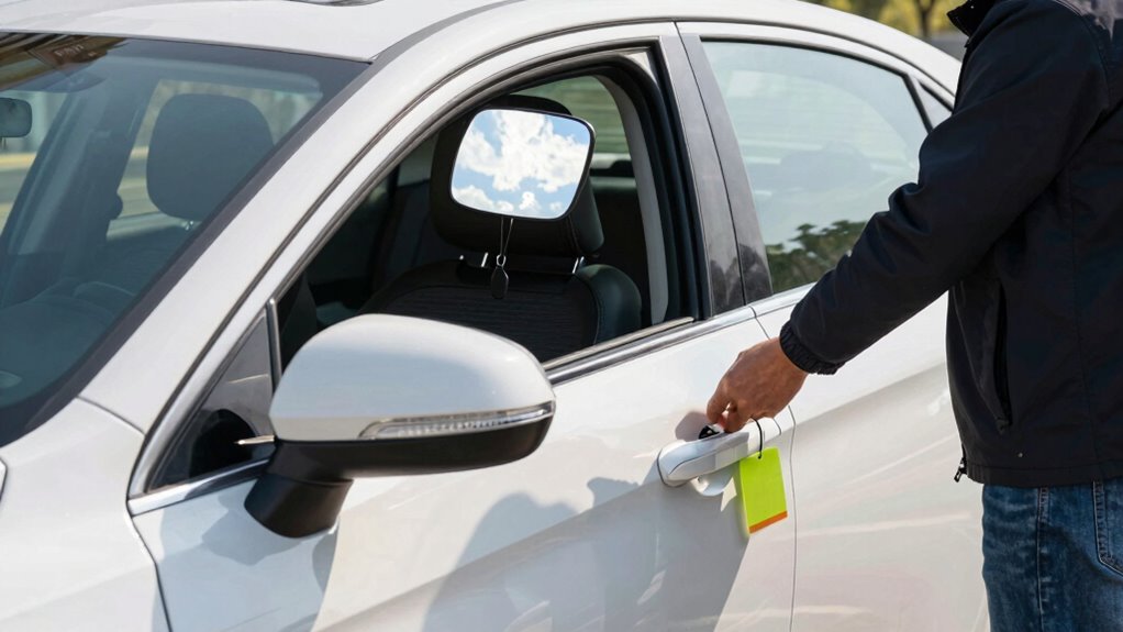 park near entrances securely