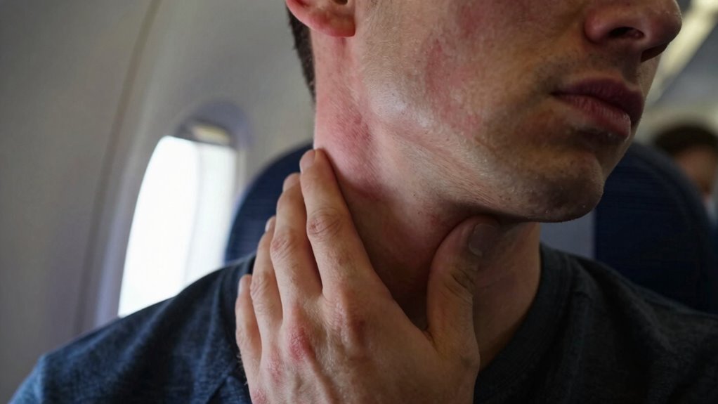 post flight neck pain