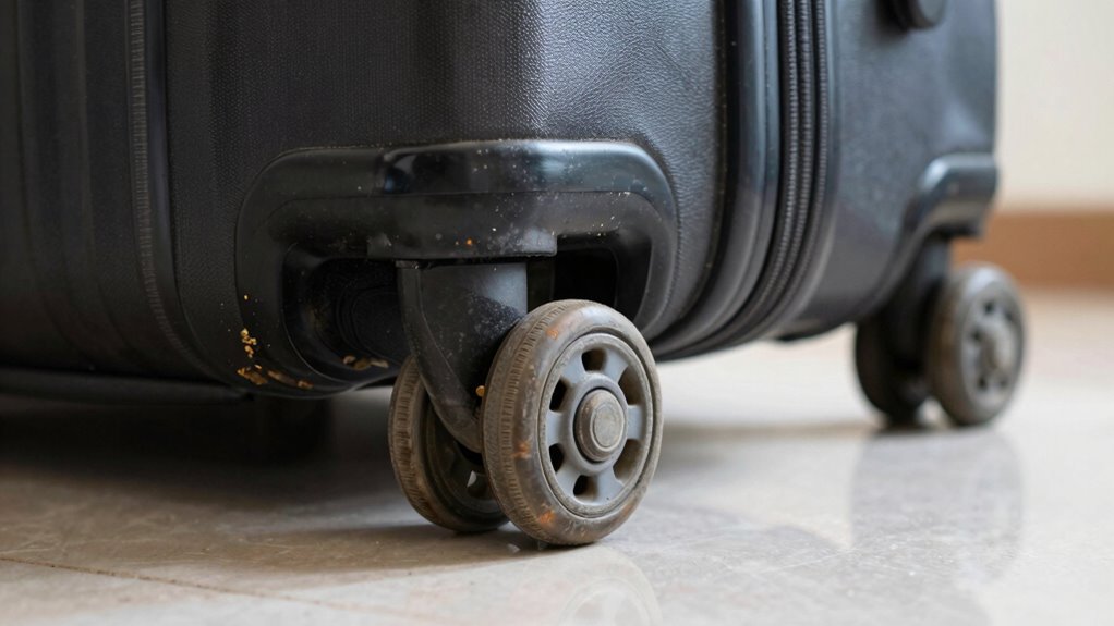 replace worn suitcase wheels
