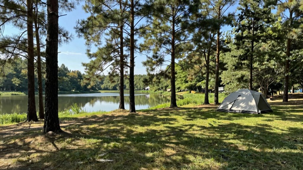 secluded peaceful camp environment