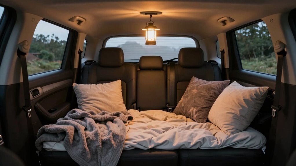 secure cozy car sleeping