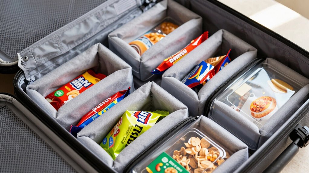 secure snacks with careful packing