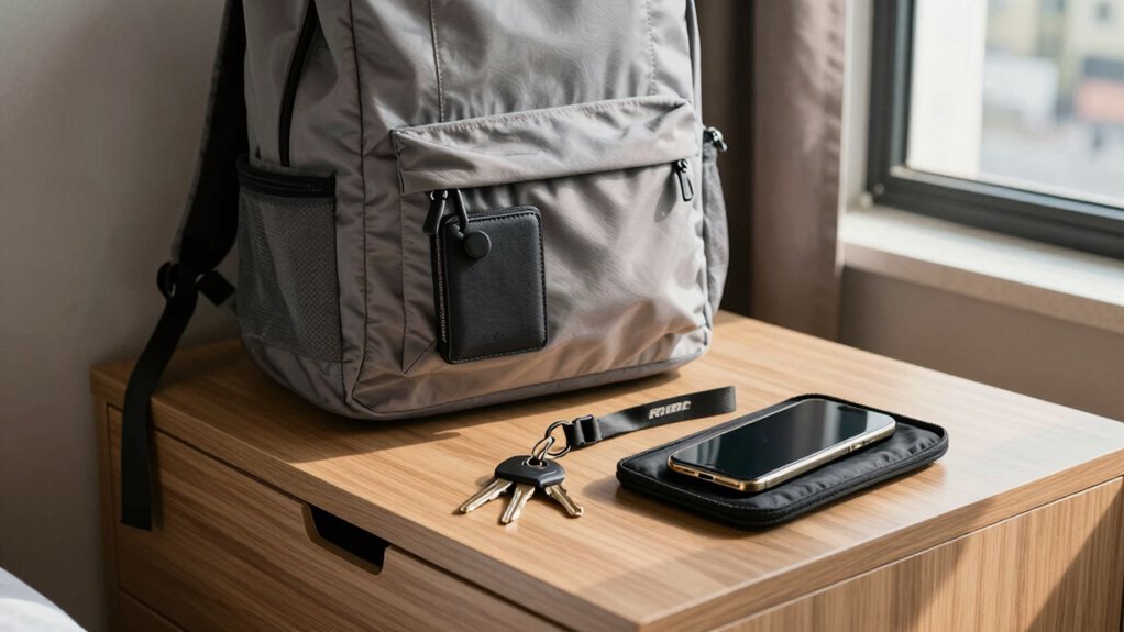 secure valuables before leaving