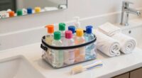 securely pack family toiletries