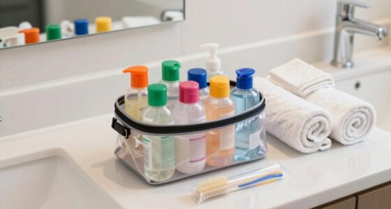 securely pack family toiletries