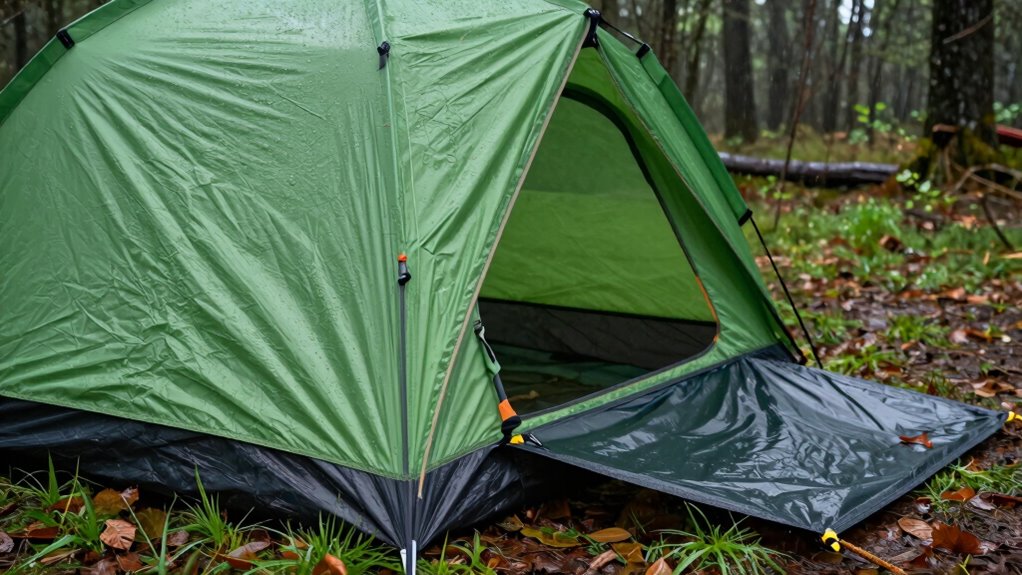 set tent on high ground