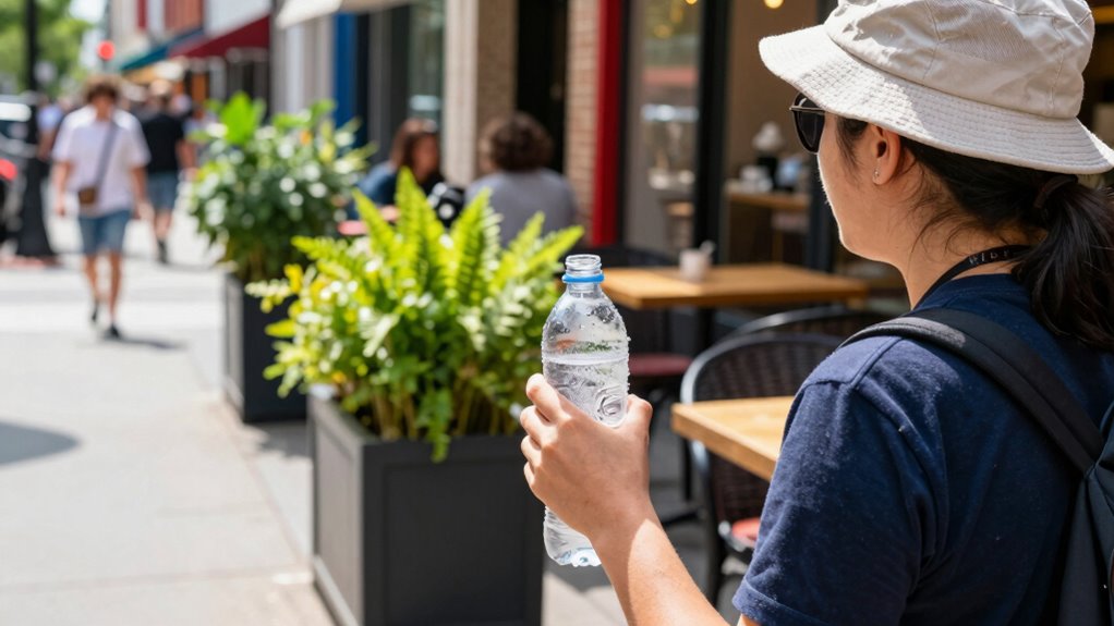 sip water regularly throughout