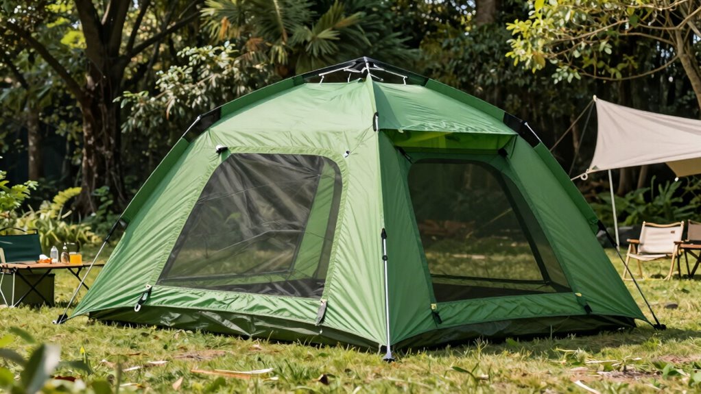 tent size setup weather