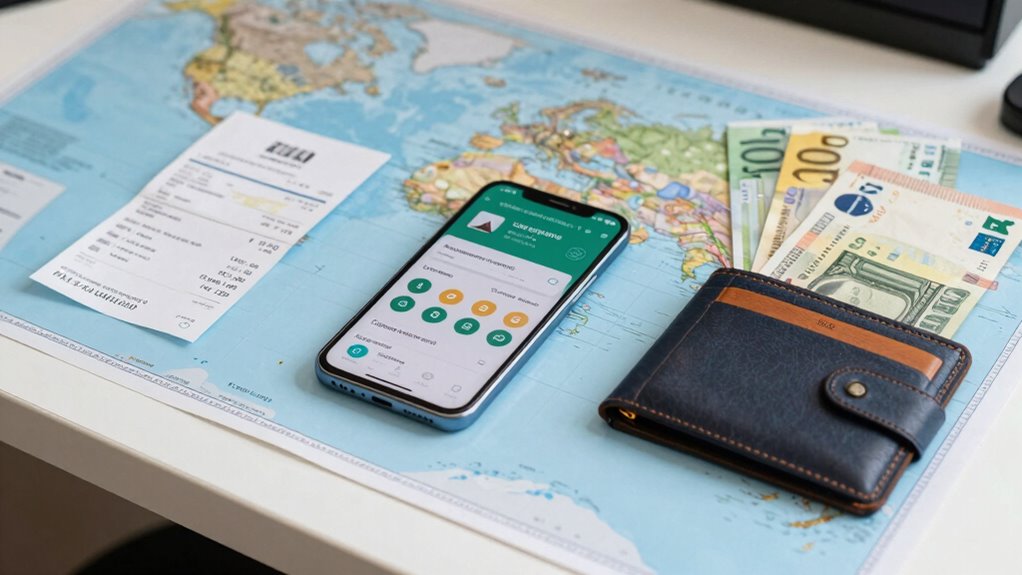 track expenses and exchange rates