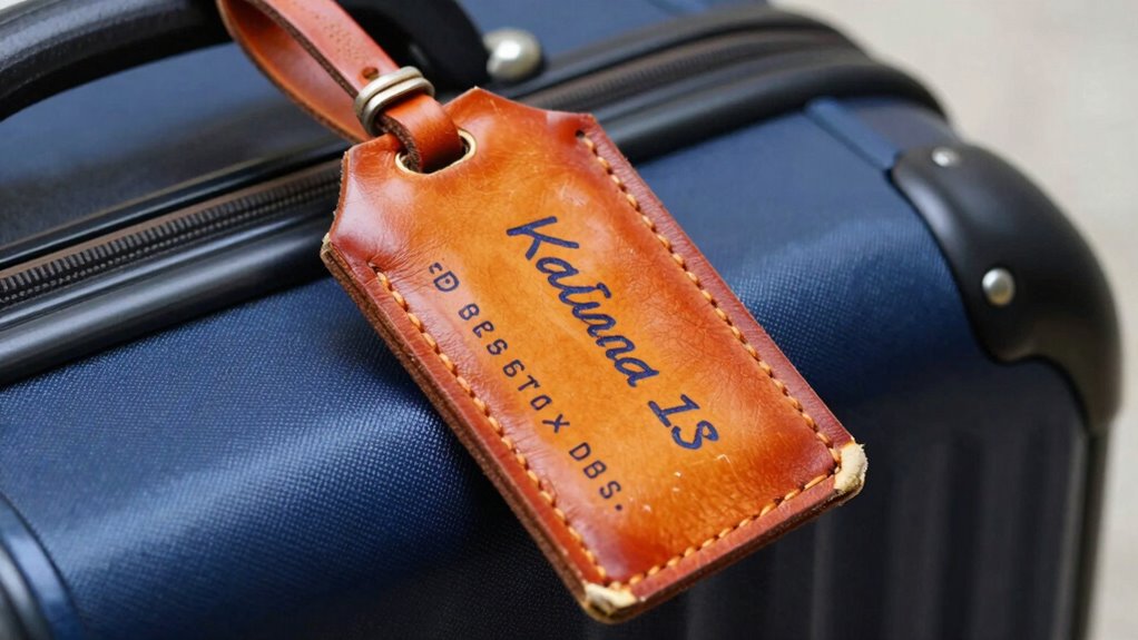 use durable labeled luggage