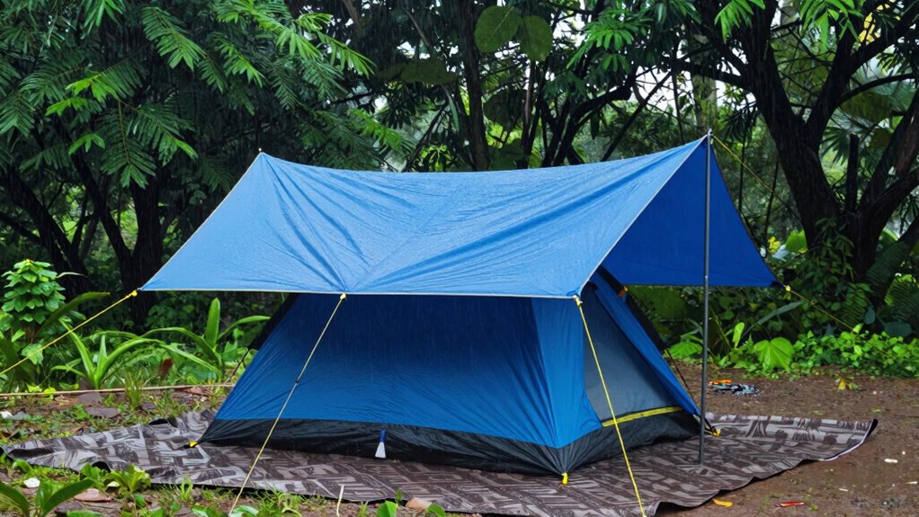use ground covers and tarps