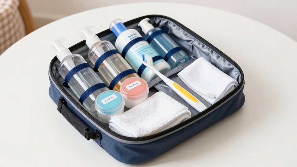 use small organized containers