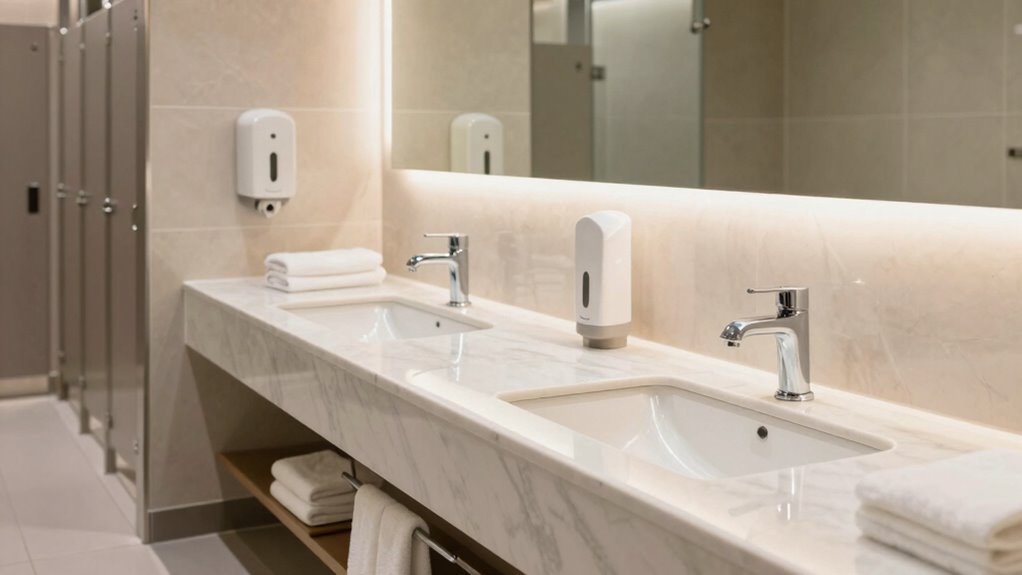 visit bathrooms during off peak hours