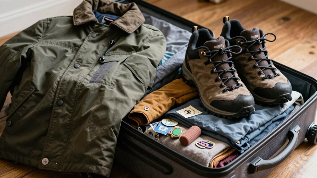 wear bulky travel clothing