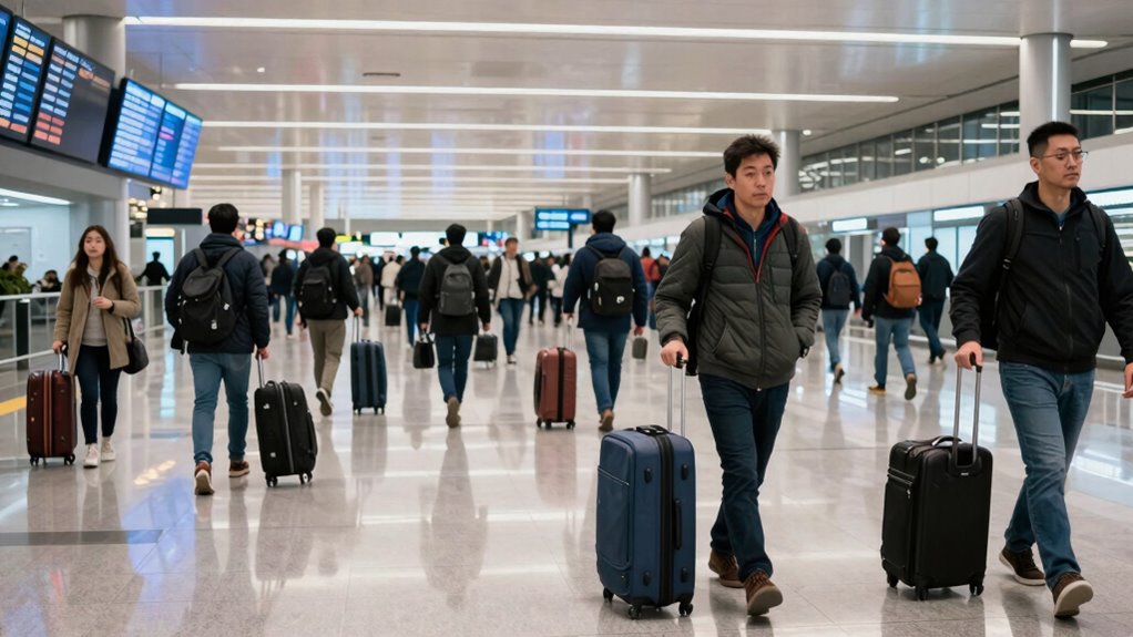 airport fatigue from walking and lines
