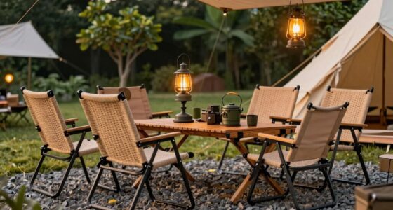 camping furniture and lighting