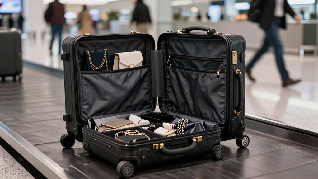 luxury luggage weight and security