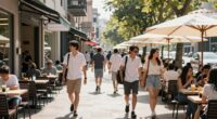 managing heat crowds walking