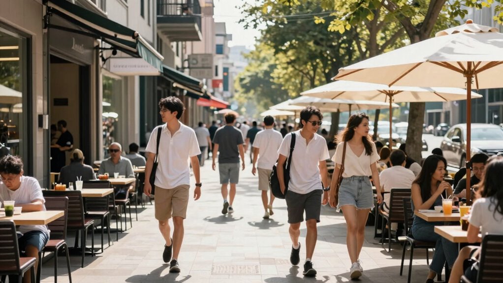 managing heat crowds walking