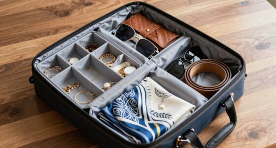 organize accessories for travel