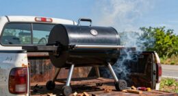 portable but cumbersome grilling