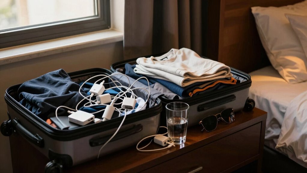 remember chargers before departure