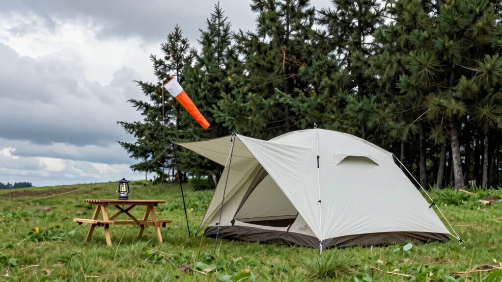 secure tent against wind